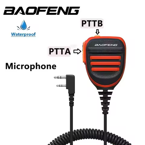 Baofeng Walkie Talkie Speaker Microphone Dual PTT Mic For UV-5R BF-888S UV 13 21 17 Pro UV-5RH Quans