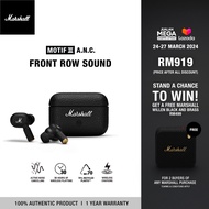 NEW ARRIVAL [OFFICIAL] Marshall Motif II A.N.C True Wireless Earbuds Black 1 year warranty + Free shipping (earphone wrap noise blue Bluetooth wireless earphone earphone blue Bluetooth)