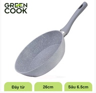Chảo Sâu Vân Đá Đáy Từ Green Cook GCP02-26IH 26cm
