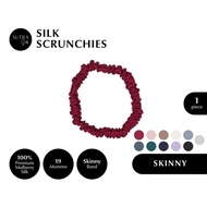 📱🥒⟆SUTRA SILK Skinny Silk Scrunchies 19 Momme