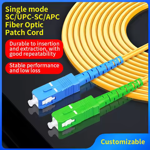 Fiber Optic Patch Cord Single Mode(SM) Single-core 3.0mm Fiber Optic Jumper SC/UPC SC/APC Connectors