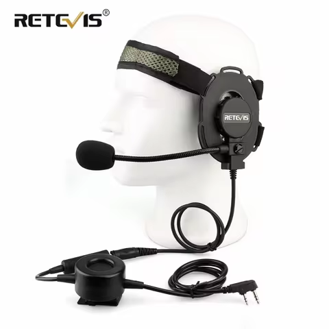 RETEVIS EH060K Tactical Headset Military Wakie Talkie Headset Airsoft Game Microphone For Kenwood Fo