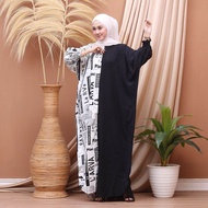 gamis kaftan motif koran terbaru terviral termurah kekinian kaftan koran jumbo