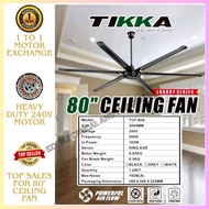 TIKKA/AIND 80 INCH INDUSTRIAL CEILING FAN (1 YEAR WARRANTY) REGULATOR TYPE (BIG CEILING FAN 80"/ KIP