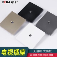 Card Type 86 Wall Concealed Closed Circuit TV Single TV Socket Panel Gigabit Computer One Cable TV S