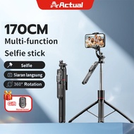 Actual Wireless Bluetooth Selfie Stick 1.7M Tripod Stand with Bluetooth Remote Anti-shake Mobile Pho