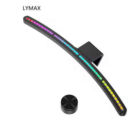 LYMAX RA97 Curved Monitor Light RGB Color Sound-Sensitive Music PC Hanging Game Dimming Eye-Care Wir