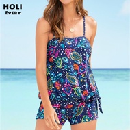 Plus size Swimwear Women Swimsuit Split Female Badpak Short Bikini Swim Tankini set Bather Beach Wea