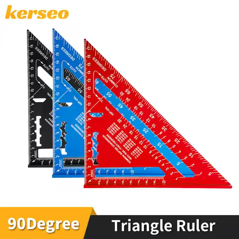 Triangle Ruler 7Inch Measurement Tool Aluminium Alloy Carpenter Set Try Square Triangular Metric Squ