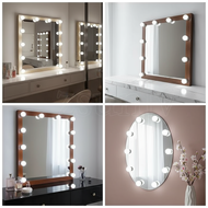 LED Bathroom Makeup Mirror with Flicker-Free Lighting, Infinite Brightness, and USB Port