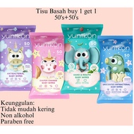 Yunikon Wet Wipes buy 1 get 1 [50 Pieces+50 Pieces]