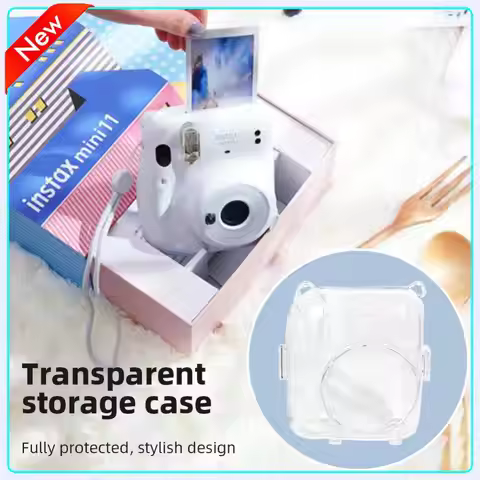 Mini Protective Shell with Shoulder Strap Storage Case Protective Sleeve for Fujifilm Instax Mini 12