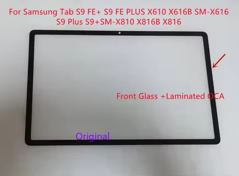 12.4" For Samsung Tab S9 Plus S9+ SM-X810 X816B X816 S9 FE+S9 FE PLUS SM-X616 X616B X610 Touch Scree