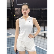 Shirt Sleeveless Reeta women's sportswear with zipper collar, tennis, badminton, pickleball, jogging