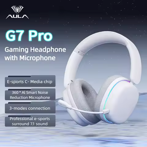 AULA G7Pro Headphone Desktop E-sports Game Tri-modes Low Delay Dedicated 1000mAh Battery Wireless Mu