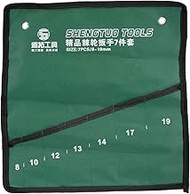 HARFINGTON Wrench Organizer 7 Pockets 12.6" x 11.8" Canvas Roll Up Pouch Tool Bag Holder with Metric