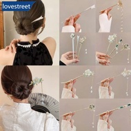 LOVESTREET Retro Chinese Style Tassel Hair Clip Hair Stick Floral Hairpin Women Hair Ornaments Jewel
