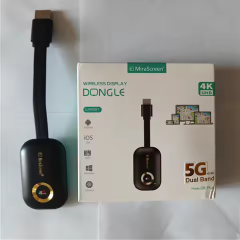 Mirascreen G9 Plus 2.4G/5G 4K Wireless H.265 HD Wifi Display Dongle for Miracast Airplay DLNA TV Sti
