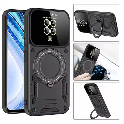 For Xiaomi Redmi Note 9 Pro Case Car Magnetic Holder Armor Cover for Xiaomi Redmi Note 9S Note9 9Pro