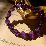 【烏露麗葉的忠貞。手鍊】紫水晶、石榴石|半寶石、手珠