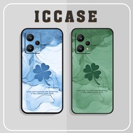 Black UV/Flexible Case for Realme 9 4G/ 9i/ 9 Pro/ 9 Pro+ with good luck, four-leaf clover, lucky le