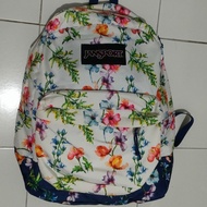 tas Jansport Superbreak original preloved original motif flower second