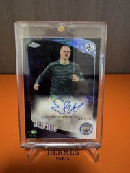 25-26 Topps Chrome Erling Haaland Man City UCC Chrome Auto Black Refractor