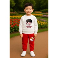 MERAH Children's Pull Mine Sweater and Jogger Suit for the Republic of Indonesia 80, August 17th Sui