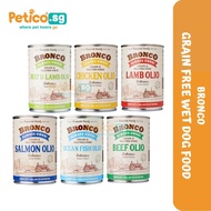 Bronco Olio 390g Grain-Free Wet Canned Dog Food (Beef / Beef & Lamb / Chicken / Lamb / Ocean Fish / 