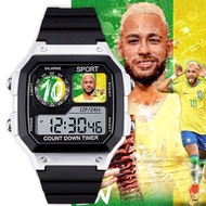 Suarez Mbappe Yamal Neymar Messi CR7 Electronic Sport Watch Waterproof Silent Gift Rubber Band Quart