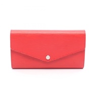 【二手】路易威登LOUIS VUITTON雙折長款皮夾 Portefeuille Sarah Epi Piment M60723 罌粟紅皮革 Portefeuille Sarah 女士二手 B