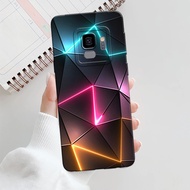 Softcase Pro Camera Case Silicone SAMSUNG GALAXY S9 Fashion Abstr4k Neon Keren Terbaru - Camera Prot