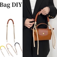 4 Colors Longchamp Bag Diy Tote Strap Handmade Woven Rope Longchamp Mini Bag Portable Strap Lady Bags DIY Replacement Accessories