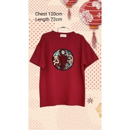 CNY Red Gaogao women Embroidery Quality Tshirt/ Blouse