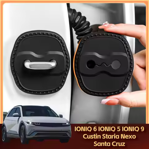 2/4Pcs Silicone Car Door Lock Cover Protective Decoration Case For Hyundai IONIQ 6 IONIQ 5 IONIQ 9 C
