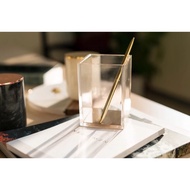 Christmas Gift Idea-Acrylic Gold Pen Holder / Makeup brush holder