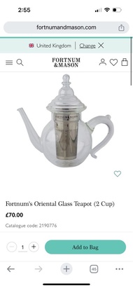 Fortnum and mason teapot 隔茶茶壺