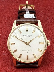SEIKO CROWN 23 Jewels ระบบไขลาน ตัวเรือนทอง GOLD FILLED 80 MICRONS นาฬิกาผู้ชาย มือสองของแท้