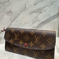 *SHIHNA名牌精品*LV M60136 Emile 紫紅色釦式拉鍊零錢包