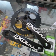 Crank set Single Chainring Exodus 44T 46T Square Taper
