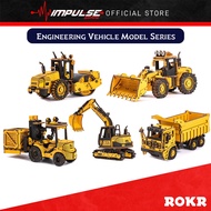 Robotime ROKR Engineering Vehicle Series 3D Wooden Puzzle Road Roller, Dump Truck, Front-end Loader,
