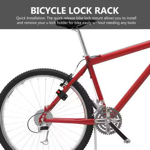 4Pcs Bike Lock Holder Universal Quick Install Cable Lock Mount Bracket Fits Up to 3.6cm Tube Road Mo