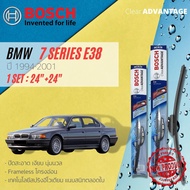 [BOSCH CLEAR Advantage] Wiper Blade Soft Shaft Front Pair 24+24 Hook BMW Series 7 E38 730i 735i 740i