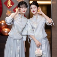 Bridesmaid Dress Chinese Sisters Group Banquet Dress Female Long Retro Chinese Girlfriends Bridesmai