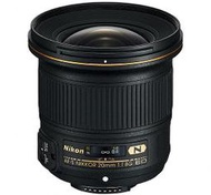 【中野數位】Nikon 尼康AF-S 20mm F1.8 G ED FX 公司貨