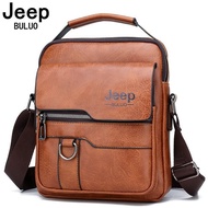 ◆▲∋ JEEP BULUO Luxury Brand Men Crossbody Messenger Bags Business Casual Handbag Male Spliter Leathe