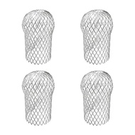 4pcs Expand Aluminum Gutter Filter Silver Mesh Floor Drain Filter Rustproof Foldable Screen Eaves Ro