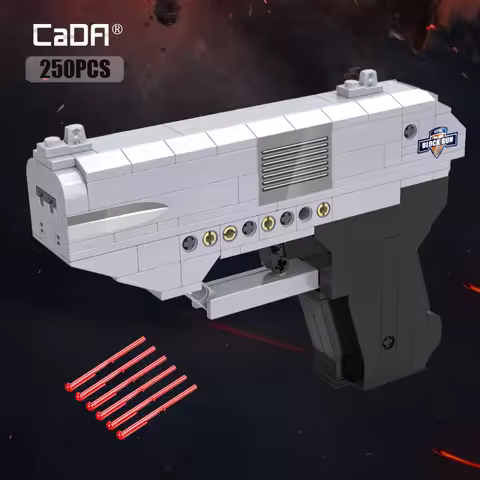 Cada Double-barreled Pistol Gun Military Building Blocks City Police SWAT Bricks Gifts Toys for Chil