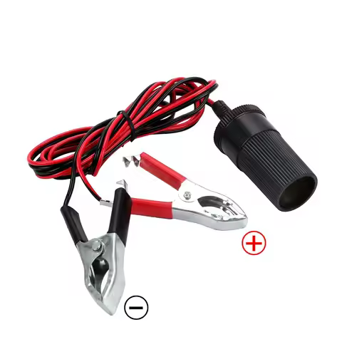 Car Accessories 12V 15A Female Batteries Socket Plug Car Battery Terminal Clamp Clip Cigarette Light