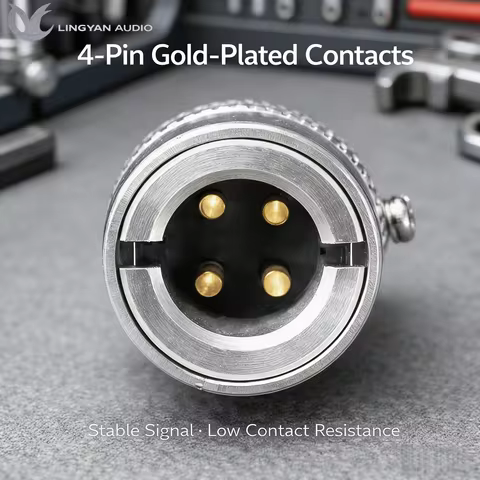 For SME Standard Tonearm Connector, 4-Pin Precision Plug, Easy Replacement for Turntable Headshell C